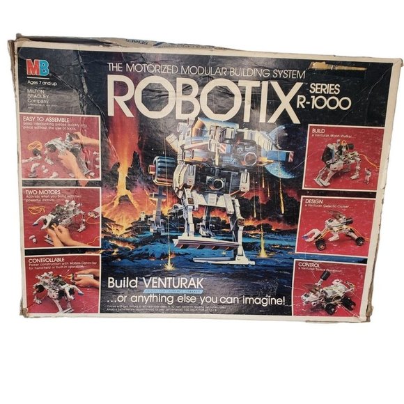 Vintage Robotix R-1000 Series Milton Bradley 1985 Motorized Modular Building Set - Picture 1 of 12